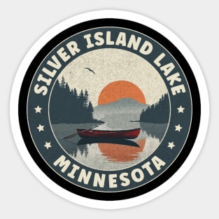 Silver Island Lake Minnesota Sunset Sticker